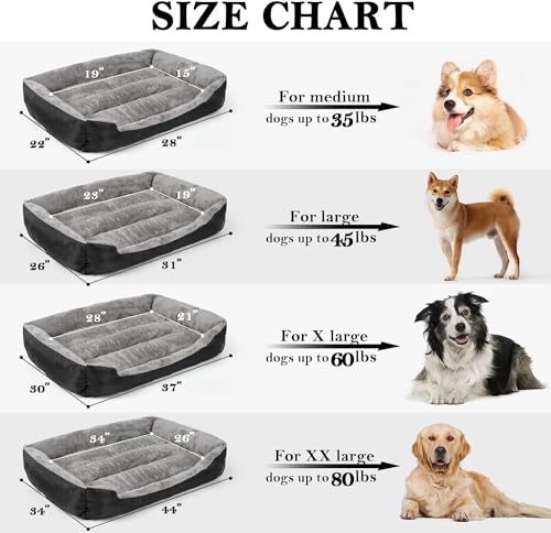 DogBaby Orthopedic Dog Bed, Dog Beds for Large Dogs, Washable Dog Bed Comfortable and Breathable Dog Bed Medium, Soft Cotton Large Pet Bed with Nonskid Bottom - Image 6