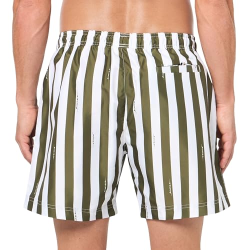 BOSS Mens Horizontal Stripe Swim Trunks2