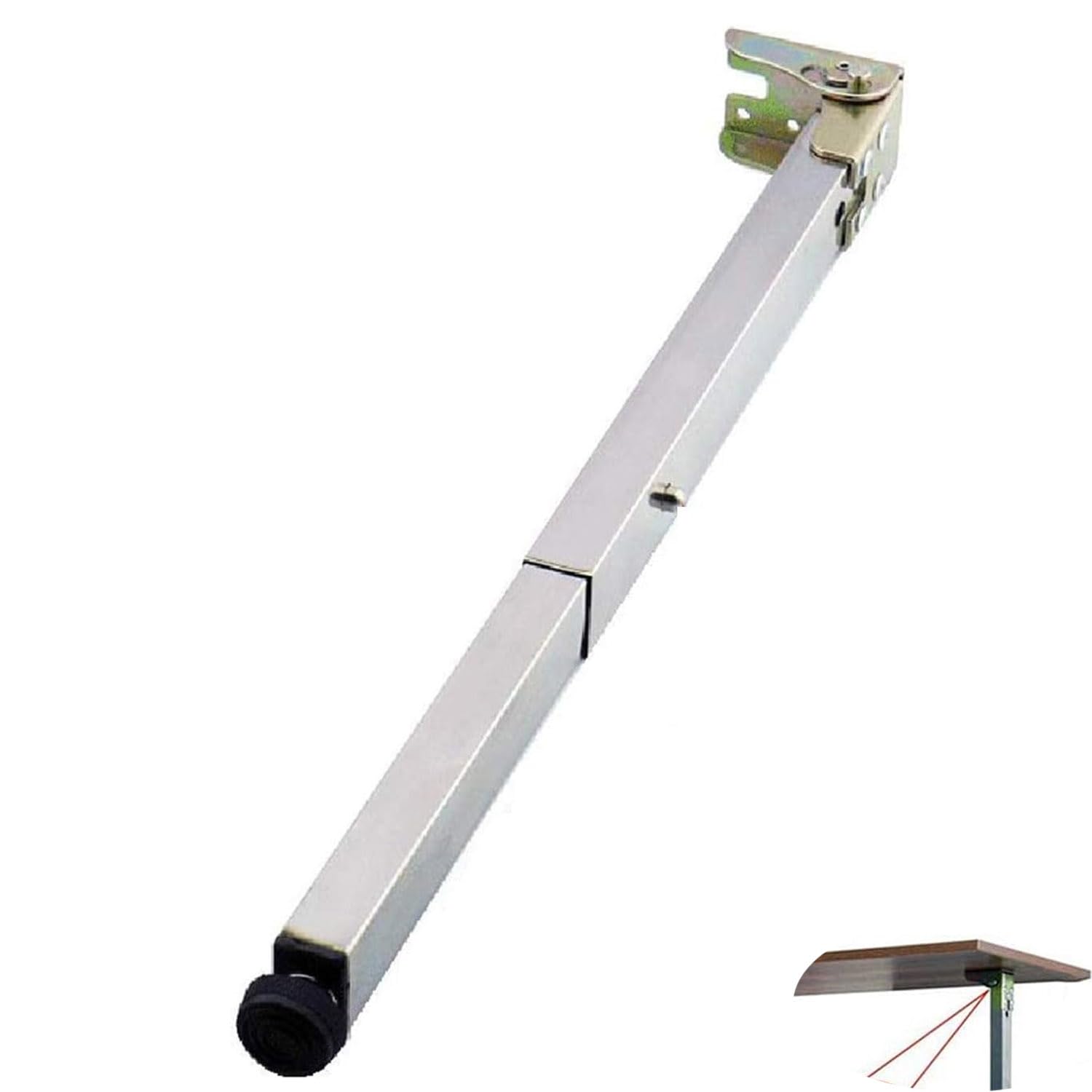 Patas de mesa ajustables de acero inoxidable con varillas y tornillos ajustables, 1 unidad (perilla de rosca izquierda) 45 cm, soporte de piel de metal