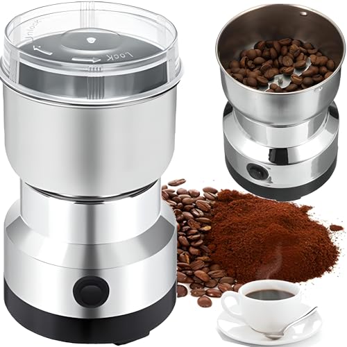 Retoo Kaffeemühle, elektrische Mühle zum Mahlen von Kaffee, Gewürzen und...