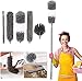 KAZOLEN 4PCS Teleskop Staubwedel, Staubwischer Mikrofaser waschbar Kratzfest Staub dust Eckbesen Wischer extendable Feather für Decken Deckenventilatoren, Jalousien, Spinnennetz,75-250 cm Länge