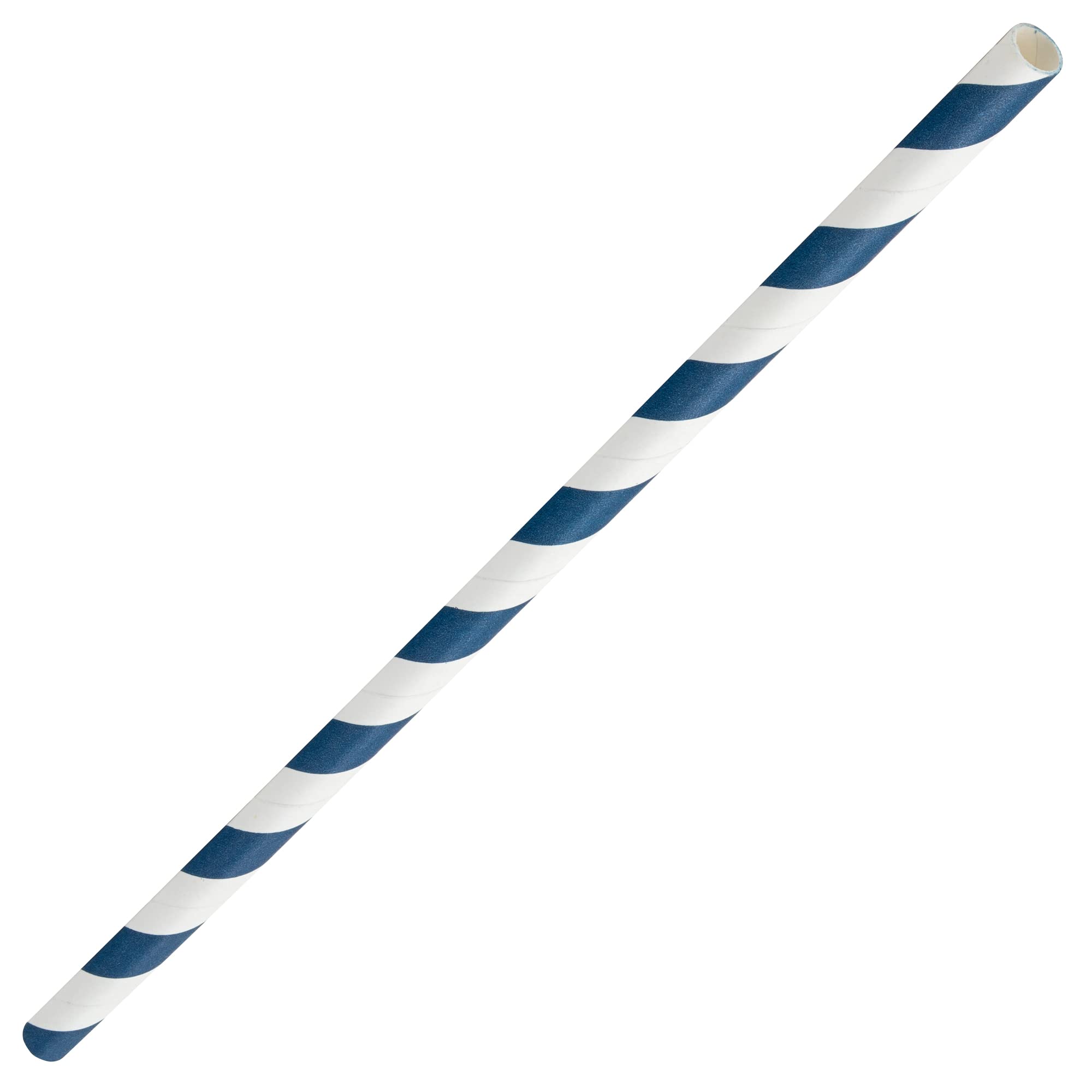 Navy & White Paper Straws 8inch-Pack of 250