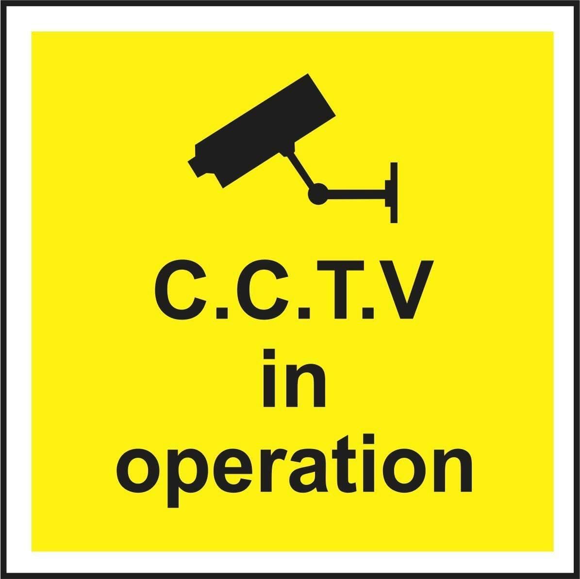 Biopracess C.C.T.V. In Operation Warning Sign Street Metal Warning Sign Square Sign 12x12 inches