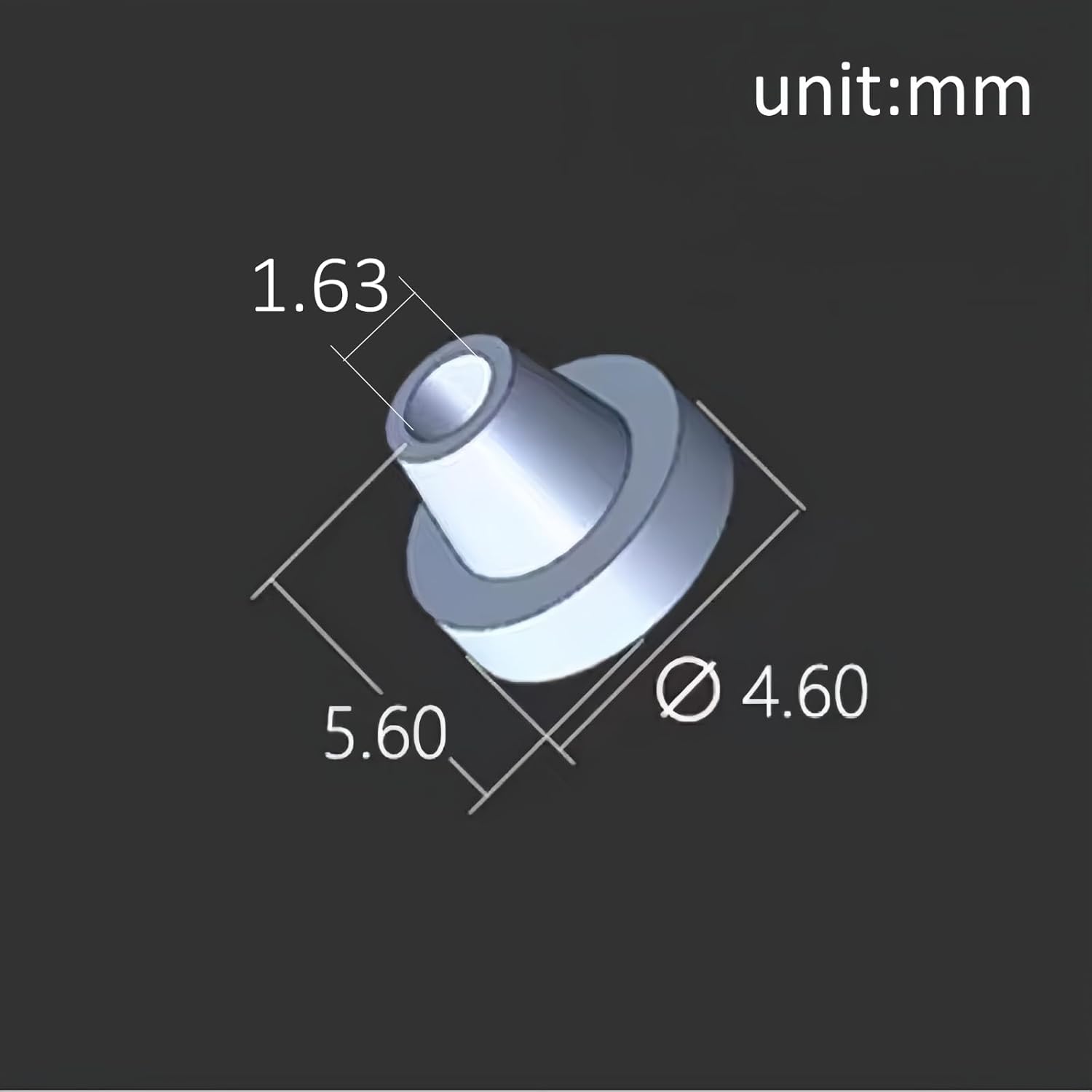 Flangeless Ferrule, Natural ETFE/PP, 1/16'' 3/32'' 1/8'' OD Tubing for 1/4-28UNF M6 Flat-Bottom 20PCS (PP-Clear, 1.6mm)