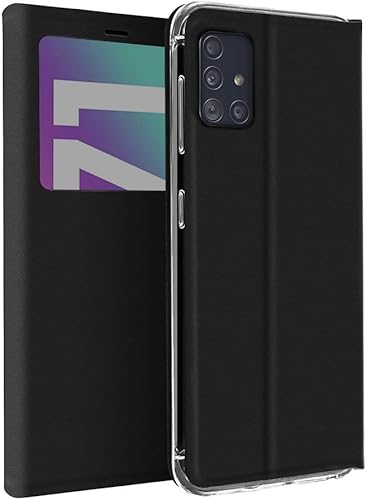 WE Etui de Protection Compatible avec [Galaxy A71] - Housse Fine en Cuir avec Te