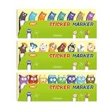 600 Cat Dog Owl Sticky Notes in 24 Designs Index Tabs Page Flags Bookmark