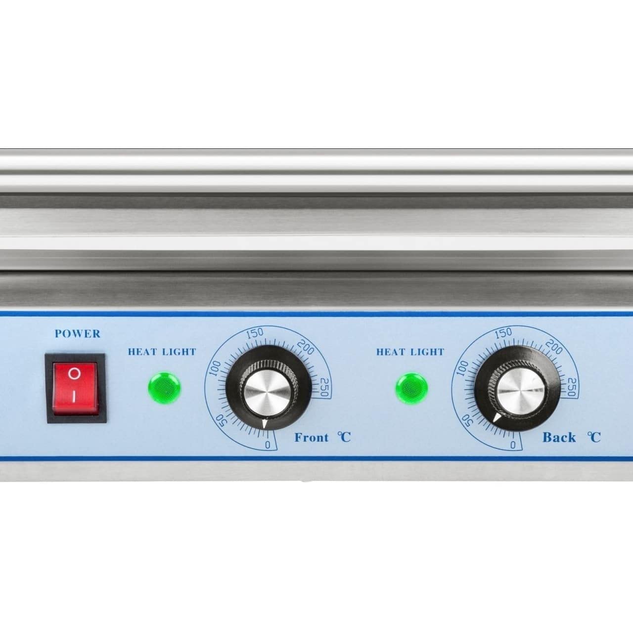 Royal Catering RCHG-11E Asador de perritos calientes 11 Rodillos 1850W 230 V Acero inox
