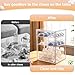 keyunchengbao Baby Bottle Organizer, 3 Tiers Adjustable Clear Acrylic Baby Bottle Storage Organizer with 3 Removable Dividers and Magnetic Door, Suitable for Countertop and Kitchen