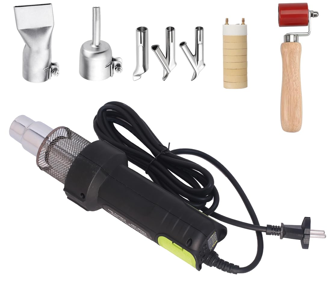 Cyfrowy pistolet na gorące powietrze LED, 2000 W, spawarka do tworzyw sztucznych, 700 g, ultralekkie urządzenie ręczne do uszczelniania dachu PVC TPO, z różnymi dyszami spawalniczymi
