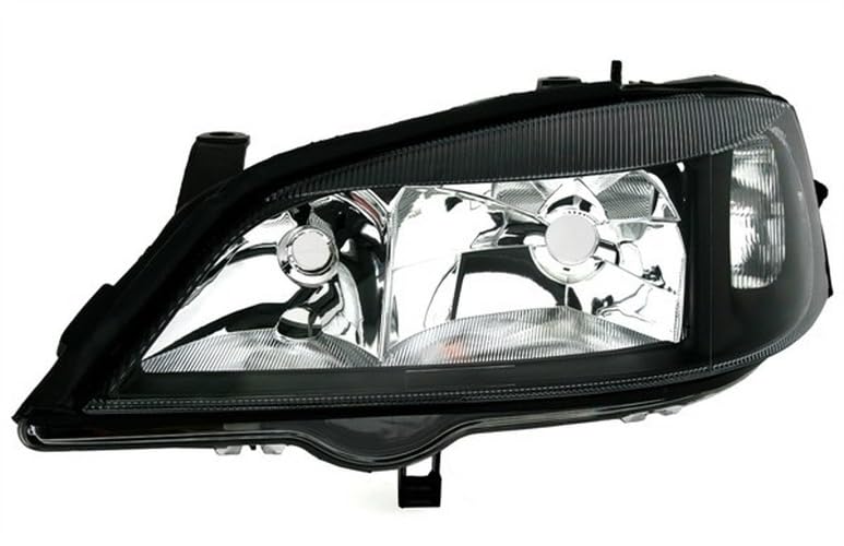 Reflektor halogenowy przezroczyste szkło czarne strona pasażera lewa H7 HB3