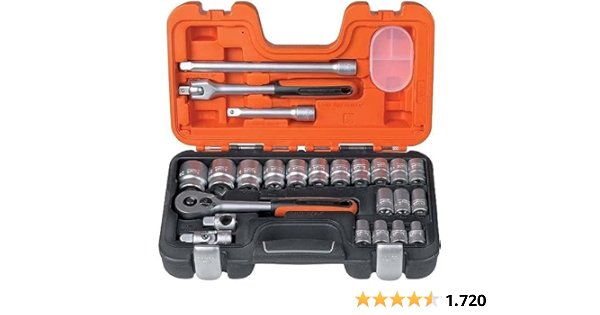 BAHCO S240 New Belzer Socket Set, Tamaño 1.3cm, 24 piezas ...