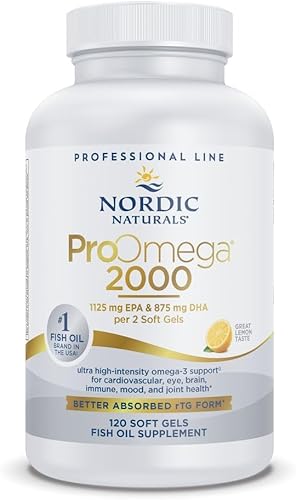Cápsulas blandas de gel con sabor a limón ProOmega 2000 de Nordic Naturals 120 cápsulas