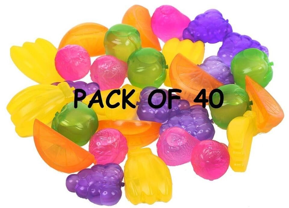 40/60 Pack Reusable Fruit Shaped Ice Cubes for Drinks Frozen Cold Drink Chilled Ice Cubes (60 Pack), Multicolor - Image 2