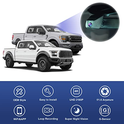 Fitcamx 4K Dash Cam for F150 & F250
