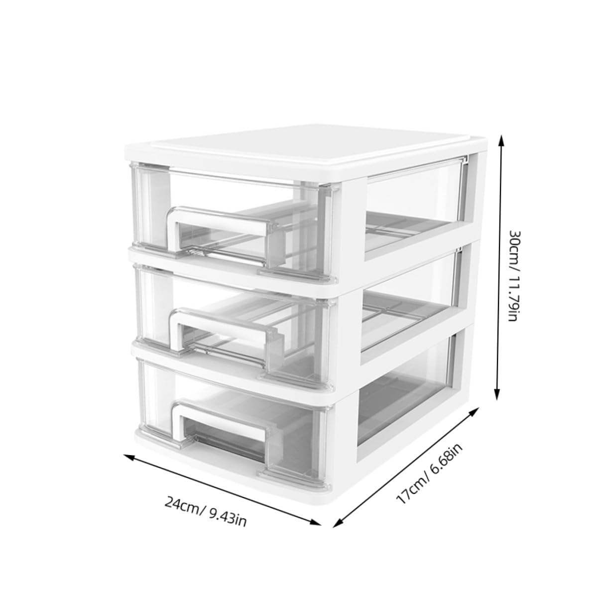 Cassetto Contenitore in Plastica Pp a 3 Strati Design Multifunzionale, Semplice e Raffinato, per Soggiorno e Studio, Organizer da Scrivania Pratico e Funzionale