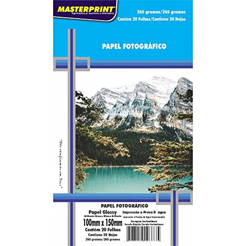 Papel Fotográfico Inkjet 10x15cm Glossy 265g