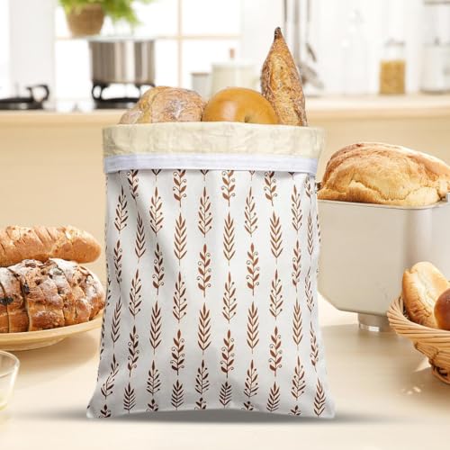 Bolsa de pan de algodón con cera de abeja lavable para almacenamiento de alimentos 4