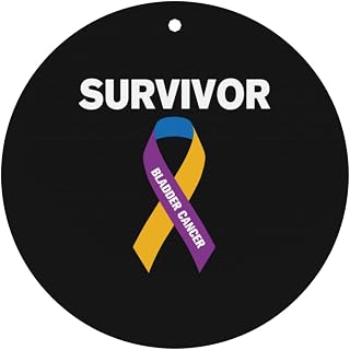 40 PCS Bladder Cancer Survivor Awareness Ribbon Car Air Fresheners Cards Set, Multi-Pack Scented Cards, Long-Lasting Auto Fragrance Cards for Vehicle, Home & Office Round Shape