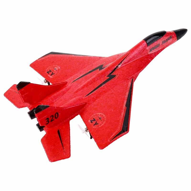 SkyWings EasyFlyer: RC Plane, F22 RC Airplane Fighter Ready to Fly, 2.4Ghz 2 Channel Remote Control Plane, RC Airplanes Toy for Boys Girls Kids Beginners (Red)