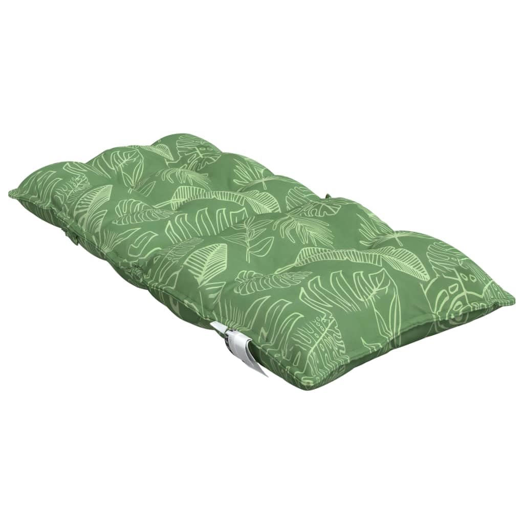 Set di 4 cuscini impermeabili per sedie con motivo a foglie, in tessuto Oxford, con schienale basso, 4 pezzi, per mobili da giardino, morbidi imbottiti con fibre cave in polipropilene