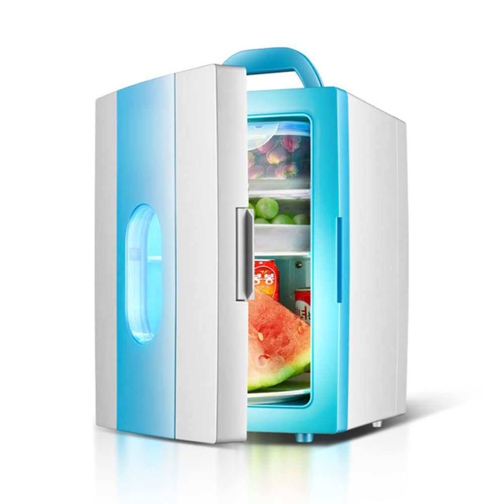 10L Mini Nevera Con Ventana Refrigerador Pequeño Con Enfriamiento Y Calentamiento Reefer Eléctrico Compatibilidad De Alimentación CA / CC CoolBox Compacto Para Coches, Hogares, Oficinas Y Dormitorios(