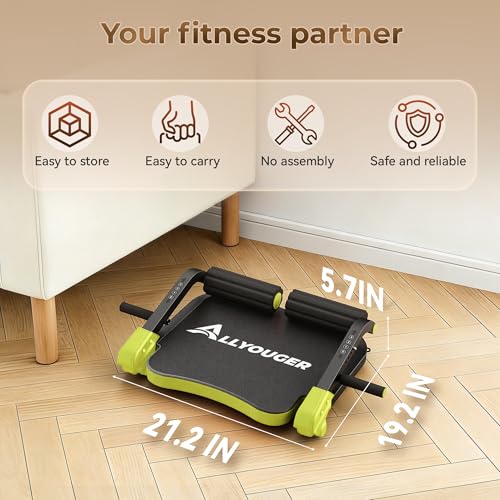 Image of Ab Machine,Sit Up Exercise Equipment& Core Machine,Adjustable Ab Trainer with 3 Resistance Levels and Removable Auxiliary Handle,perfect for home workouts and those looking to lose weight