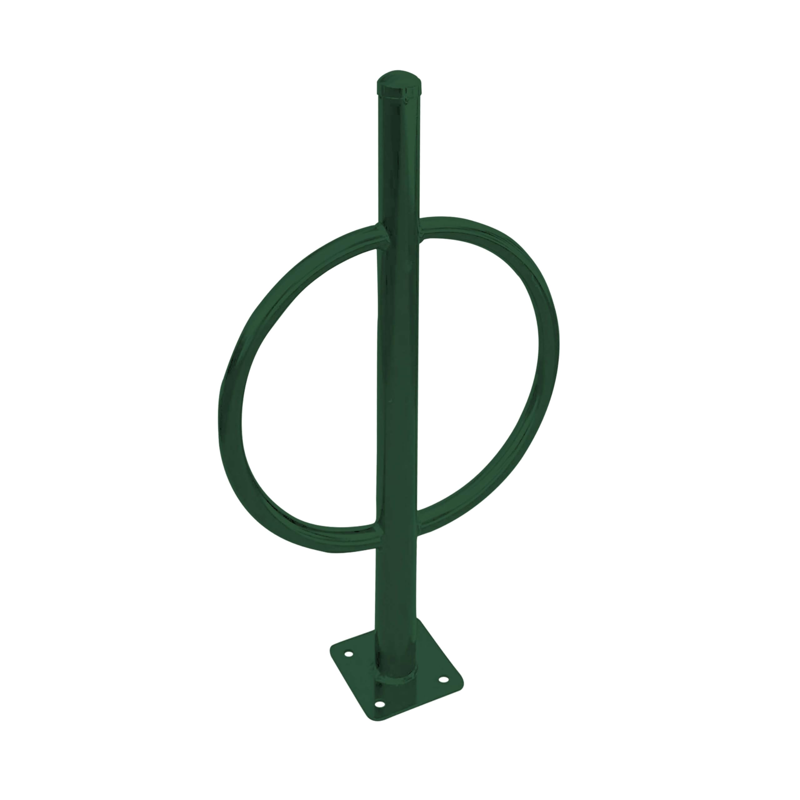 Sandbaggy Post and Ring Bike Rack - Commercial Bike Racks - Galvanized Steel - Anti-Theft Design - In Ground, Apartments, Sidewalks, Industrial (Green, 10)