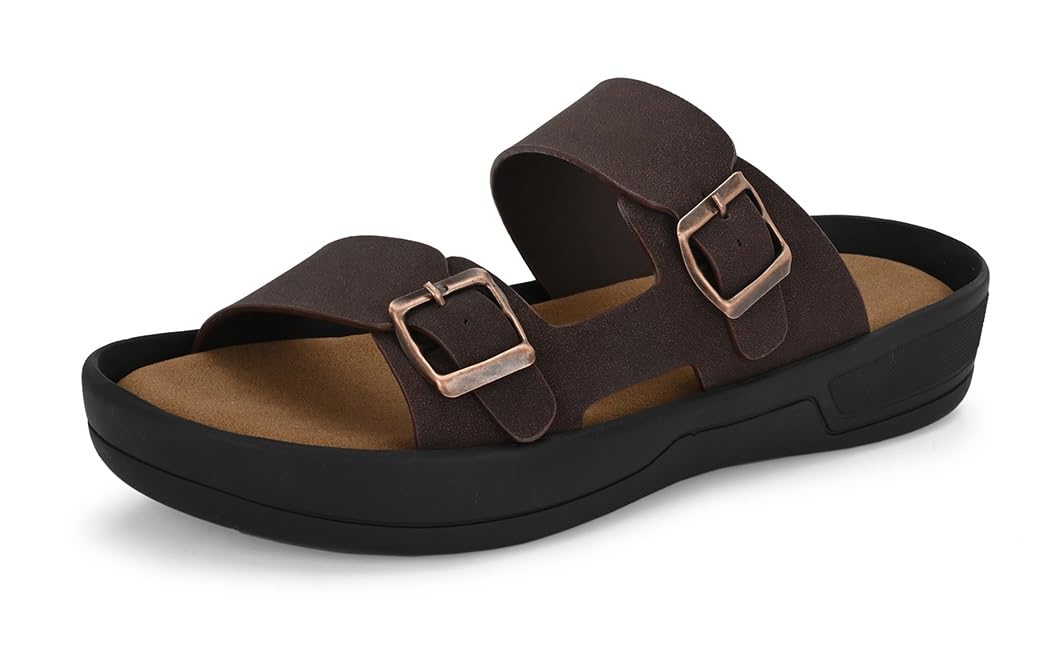 PU Slide Sandals for Men with Comfort Footbed | Ortho Slippers-image-6