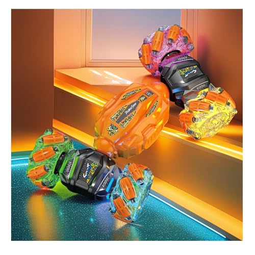 Image of Remote Control Stunt Car for Kids | Drift Stunt Car with Spray Smoke, LED Lights | 4WD Gesture Sensing 360 Rotating Double Sided | Hand Gesture RC Cars for Adults & Kids