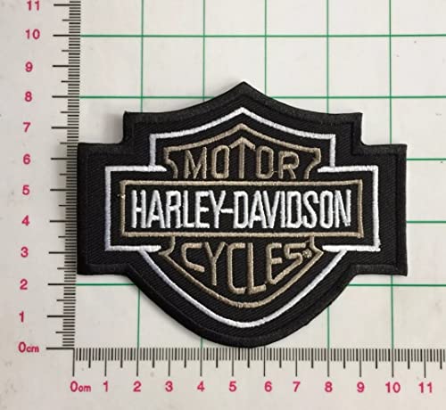  Patch Harley Davidson Modello Argento Bar & Shield cm 10,2 X 8,5 Replica -1309