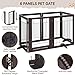 Topeakmart Pet Gate 148'' Extra Wide Freestanding Dog Gate for Doorway Stairs Indoor Wooden Dog Fence 6 Panels Folding Step Over Divider, Espresso