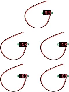 DC Voltage Display, 5pcs Mini Red LED Digital Tube Voltmeter DC 2.4V 30V 0.36 Inch Two Wire Voltage Tester