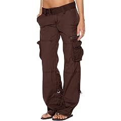 MARSVOVO Womens Tactical Active Multi-Pockets Cargo Pants Casual High Waist Drawstring Combat Military Trouser