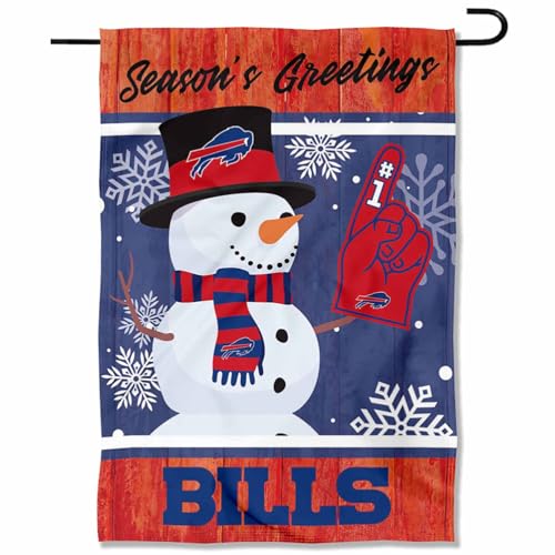 Buffalo Bills wakacje zima śnieg ogród flaga dwustronny baner