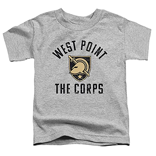 West Point United States Military Academy Official One Color USMA Black Knights Logo Unisex Toddler T Shirt,Athletic Heather, 2