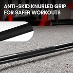 Olympic Bar for Weightlifting and Power Lifting Barbell, 700-Pound Capacity, (6 Feet, Black - Image 2