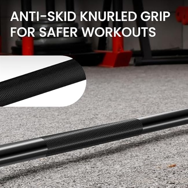 Olympic Barbell Bar for Power Lifting and Weightlifting, 700 Pound Capacity, 2 Inch Diameter