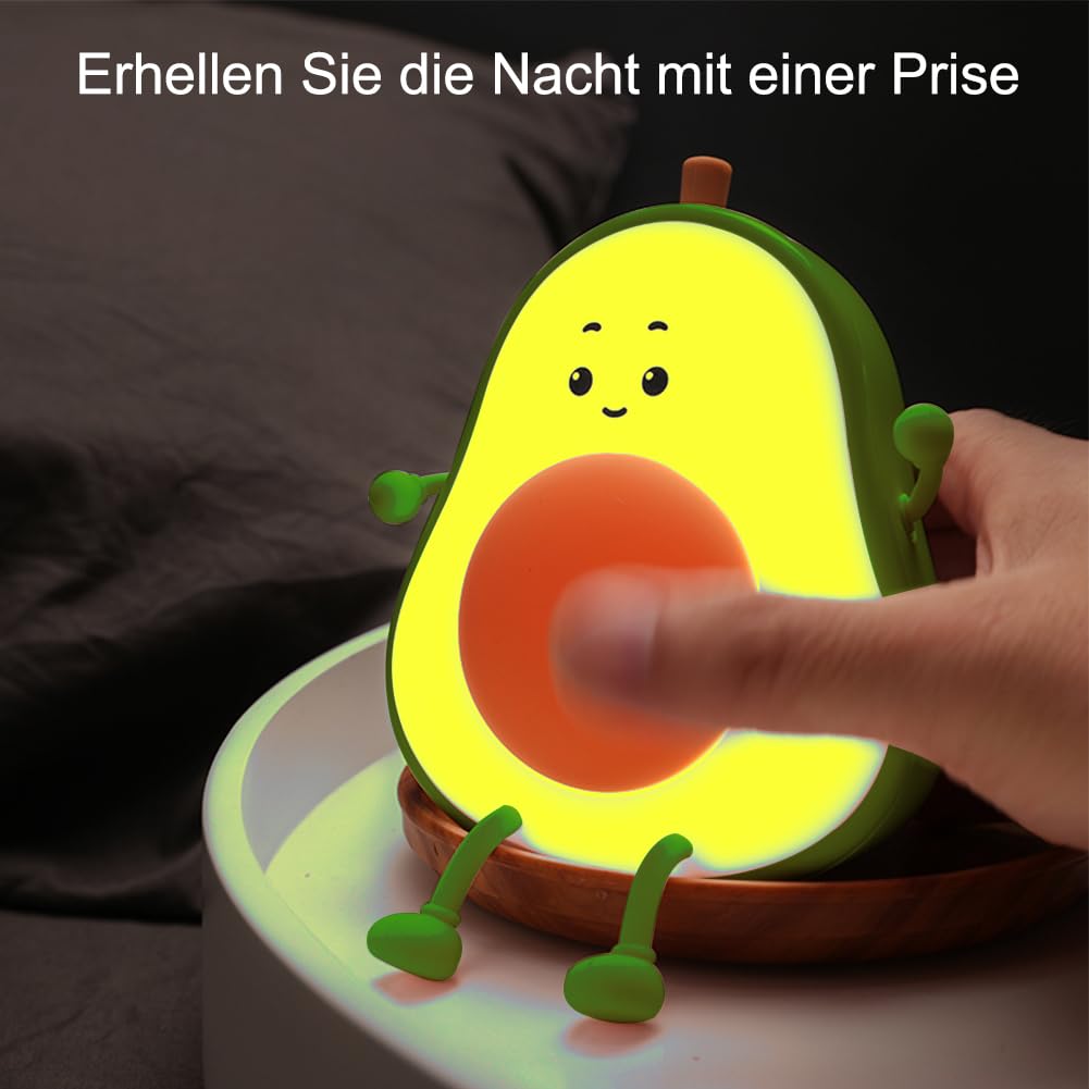 FOGARI Avocado Night Light, Cute Avocado Children's Night Light, 3 Light Modes, Touch Control - Image 3