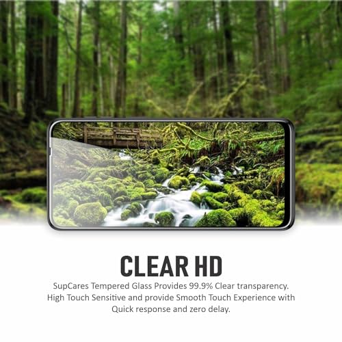 Image of SupCares Tempered Glass for Motorola Moto G54, Moto G73, Motorola Moto G32, Motorola Moto G14 and Motorola Moto G62 (6.5 Inch) With Installation Kit | Military-Grade Gorilla Screen Protector | Black