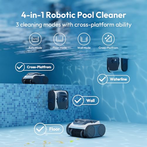 Image of (2026 New) Bubot 700 Gen2 Pool Vacuum for Inground Pools, Cordless Robotic Pool Cleaner with 210-Min Runtime, Superior Suction, Triple Motors, APP Control, Wall /Waterline Cleaning, Dark Grey