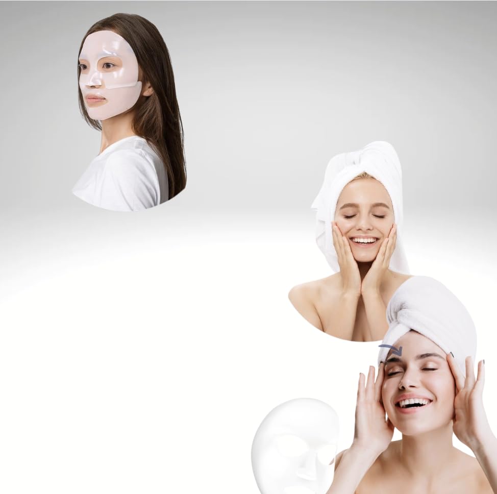 Korean Skincare Mascherine di collagene - Trattamento Spa - 6 pezzi - Bio-collagene e acido ialuronico - Pelle di vetro - Maschera viso anti-età