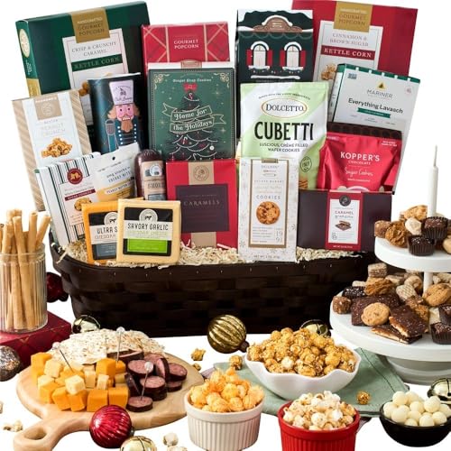 The Corporate Show Stopper Christmas Basket Gift of Holiday Foods