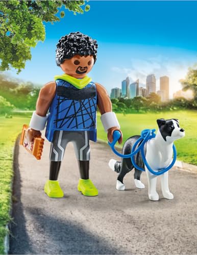 Homme Sportif Avec Border Collie Playmobil La Boite - vue 7