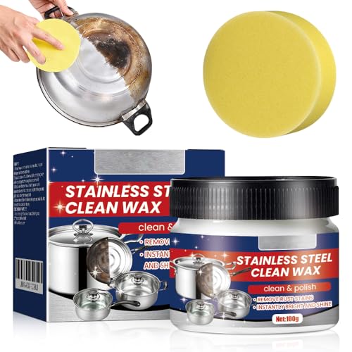 VLZLQ 2025 New Premium Rust Remover for Kitchen and Home, Stainless Steel Scratch Remover for Appliances for Oven, Sink, Fridge & Cookware, Cleans Grease, Scuffs & Restores Shine (1)