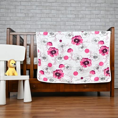 Image of Divine Casa Kids Cotton Dohar Single Bed 135 x 100 cm, 120 GSM Lightweight Blanket, Soft Breathable Summer Quilt for AC and All Season Use