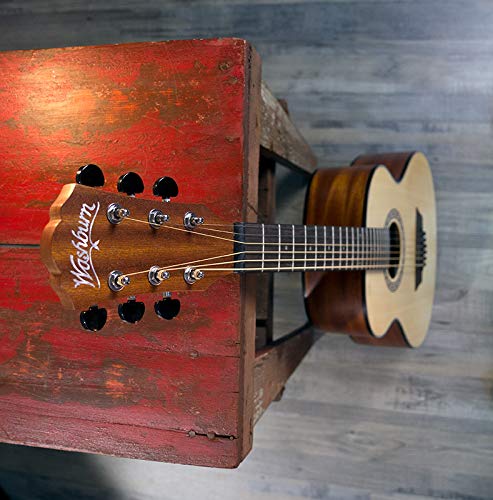 Washburn AGM5K Mini Auditorium – Guitare acoustique (+ housse) - Les Beatles, Paul McCartney, John Lennon, RIngo Starr, George Harrison Washburn AGM5K Mini Auditorium - Guitare acoustique (+ housse) – Image 5