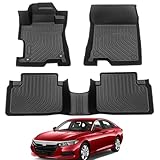 All Weather Rubber Car Floor Mats 2008-2012 Accord, Accord Floor Mats, Custom Fit Full Set Includes 1st and 2nd Rows Maximum Coverage, Laser Measured, Non Slip