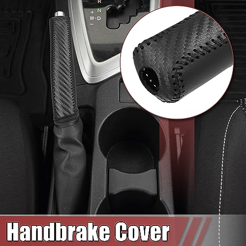 Image of X AUTOHAUX Car Handbrake Cover Protector Carbon Fiber Pattern for Toyota Corolla 2014 2015 2016 2017 2018