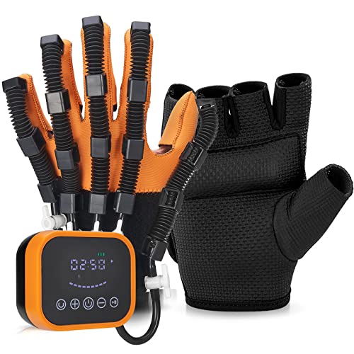 AA-SS Rehabilitation Robot Gloves Stroke Hemiplegia Recovery Hand Physical Therapy Equipment Finger Orthosis Exerciser With USB Chargeable for Hand Splint Dysfunction Patient 3 Training Modes
