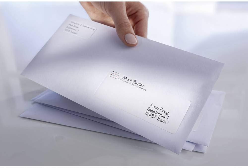 Avery Zweckform L7160-100 Address Labels 63.5 x 38.1 mm for C6 Envelopes 100 Sheets